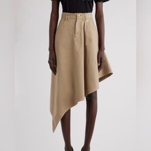 Balmain Asymmetrical Beige Skirt